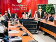 नवा रायपुर में प्रस्तावित चित्रोत्पला फिल्म सिटी के निर्माण के संबध में छत्तीसगढ़ पर्यटन बोर्ड के अध्यक्ष श्री नीलू शर्मा की अध्यक्षता में समीक्षा बैठक आयोजित
