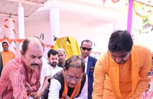 नीलकंठेश्वर महादेव मंदिर के प्राण-प्रतिष्ठा समारोह में मुख्यमंत्री श्री विष्णु देव साय हुए शामिल