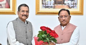 मुख्यमंत्री श्री विष्णु देव साय से छत्तीसगढ़ राज्य पुलिस जवाबदेही प्राधिकरण के नव पदस्थ सदस्य श्री राजीव श्रीवास्तव ने की सौजन्य भेंट