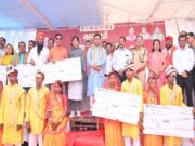 पेंड्रा के सामूहिक विवाह समारोह में 72 जोड़े परिणय सूत्र में बंधे विधायक श्री मरपची ने दी शुभकामनाएं