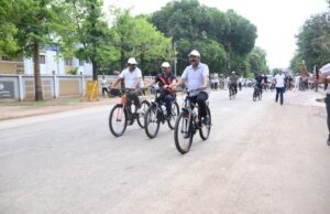 उप मुख्यमंत्री श्री अरुण साव ने सायकल चलाकर फिट रहने और पर्यावरण संरक्षण का दिया संदेश