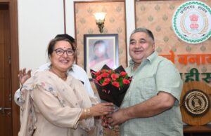 सिंधी अकादमी की अध्यक्ष सुषमा जेठानी ने मंत्री राजेश अग्रवाल से की सौजन्य मुलाकात