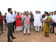 उप मुख्यमंत्री श्री अरुण साव ने इंटिग्रेटेड स्पोर्ट्स स्टेडियम का किया स्थल निरीक्षण, कुछ दिनों पहले शुरू हुआ है काम