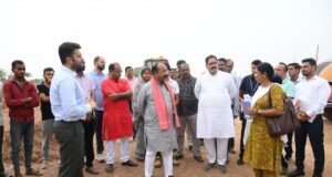 उप मुख्यमंत्री श्री अरुण साव ने इंटिग्रेटेड स्पोर्ट्स स्टेडियम का किया स्थल निरीक्षण, कुछ दिनों पहले शुरू हुआ है काम