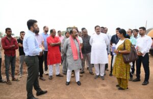 उप मुख्यमंत्री श्री अरुण साव ने इंटिग्रेटेड स्पोर्ट्स स्टेडियम का किया स्थल निरीक्षण, कुछ दिनों पहले शुरू हुआ है काम