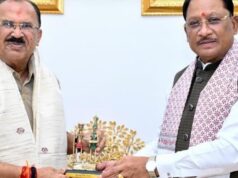 मुख्यमंत्री श्री विष्णु देव साय से राजस्थान विधानसभा अध्यक्ष श्री वासुदेव देवनानी ने की सौजन्य भेंट